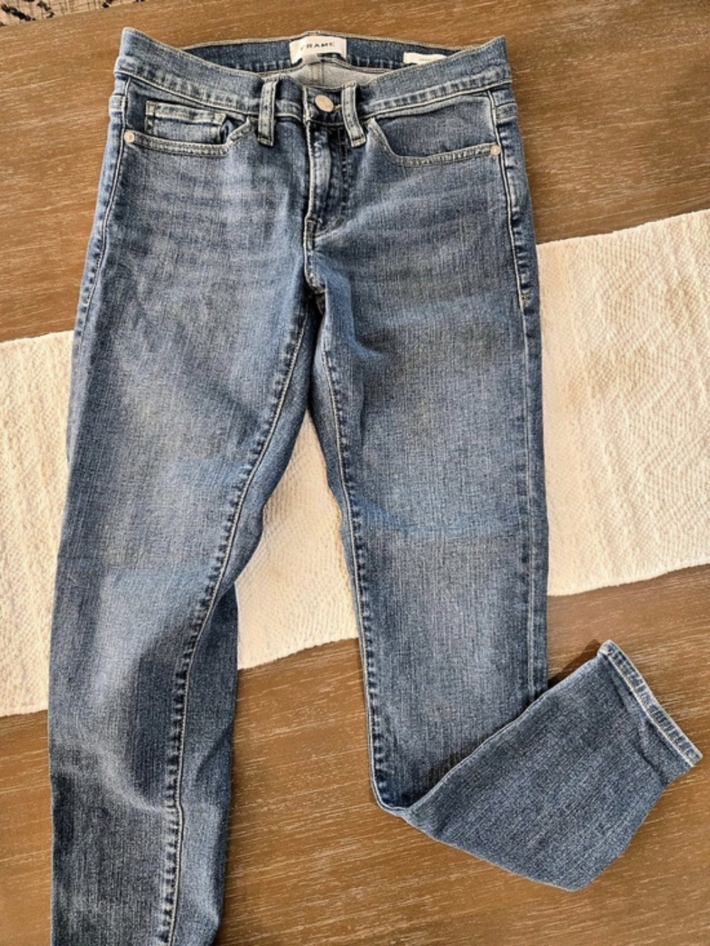 FRAME Le Skinny de Jeanne Skinny Jeans Denim Blue Waist 25